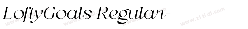 LoftyGoals Regular字体转换